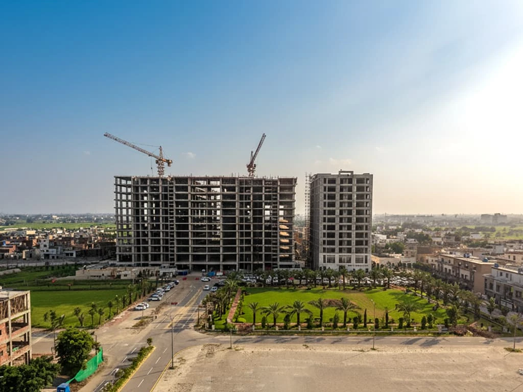 Union Luxury Apartments Etihad Town Tower Construction Lahore - Premium High-Rise Living
